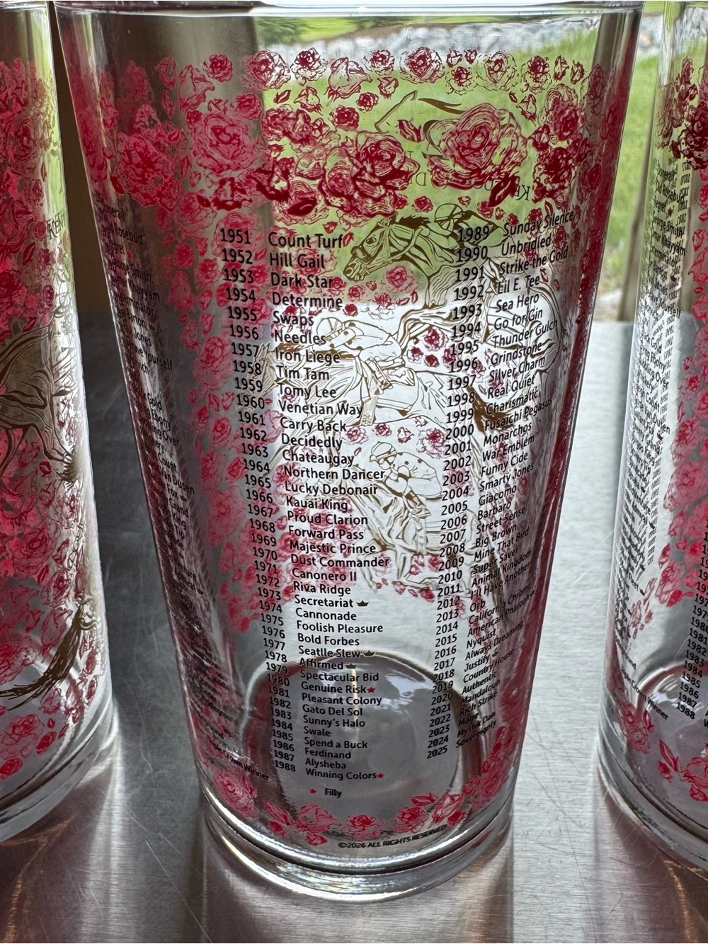 Official Kentucky Derby 152 Mint Julep Glasses 12 oz 4 Pack New in Box - Picture 6 of 9